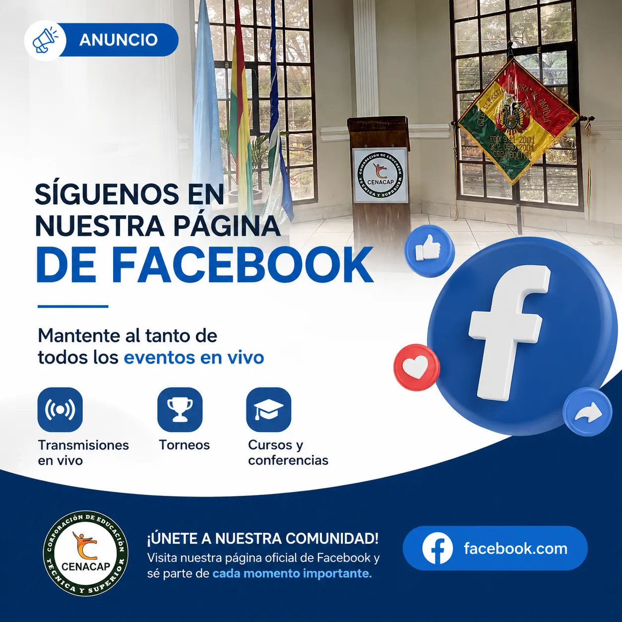 Síguenos en nuestra Página de Facebook